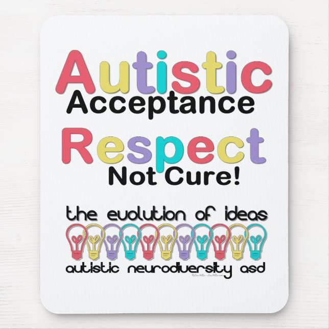 Autistic Acceptance Respect Not Cure Mouse Mat (Front)
