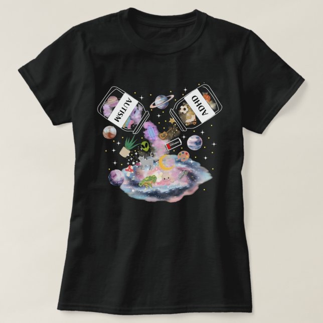 Autistic and ADHD Neurodiversity T-Shirt (Design Front)