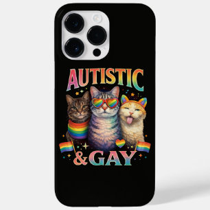 Autistic And Gay Funny Cat Case-Mate iPhone 14 Pro Max Case