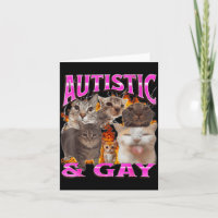 Autistic And Gay Funny Cat Meme Bootleg Graphic 