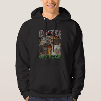 Autistic and Gay Funny Cat Meme Bootleg Graphic Hoodie