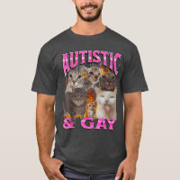 Autistic and Gay Funny Cat Meme Bootleg retro