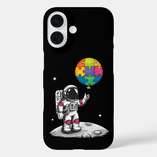 Autistic Astronaut Balloon Space Autism Awareness Case-Mate iPhone Case (Back)