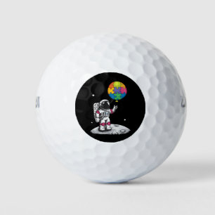 Autistic Astronaut Balloon Space Autism Awareness Golf Balls
