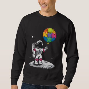 Autistic Astronaut Balloon Space Autism Awareness Sweatshirt