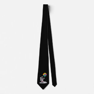 Autistic Astronaut Balloon Space Autism Awareness Tie