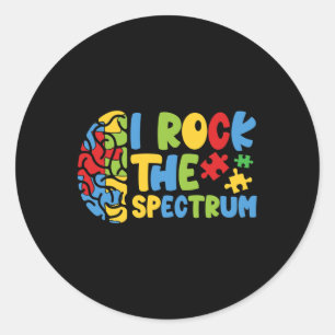 Autistic Autism Awareness Boys Toddler I Rock The Classic Round Sticker