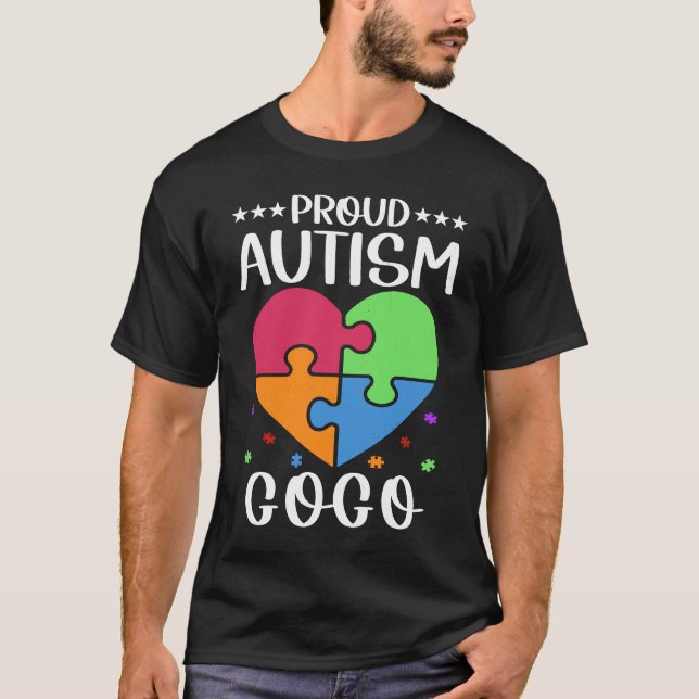 Autistic Autism Awareness Month Cute Proud Autism  T-Shirt (Front)
