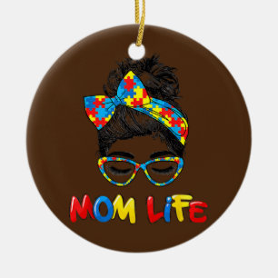 Autistic Autism Awareness Mum Life s Women Mother Ceramic Tree Decoration
