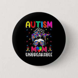 Autistic Autism Awareness Mum Life Shirt Women Ble 6 Cm Round Badge