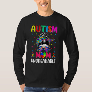 Autistic Autism Awareness Mum Life Women Bleached T-Shirt