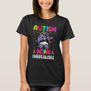 Autistic Autism Awareness Mum Life Women Bleached T-Shirt