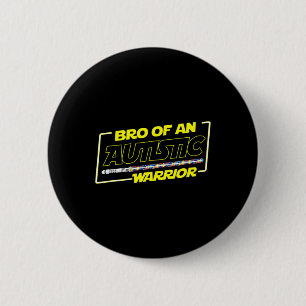 Autistic Autism Awareness Warrior Brother Boys Men 6 Cm Round Badge