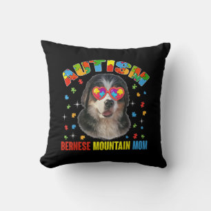 Autistic Autism Bernese Mountain Dog Mum Puzzle Cushion