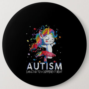 Autistic   Autism Dancing To A Different Beat 6 Cm Round Badge