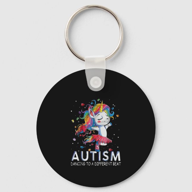 Autistic | Autism Dancing To A Different Beat Key Ring (Front)
