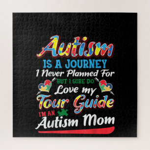 Autistic Autism Is A Journey I Never Planner Jigsaw Puzzle
