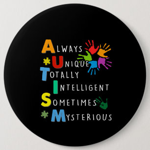 Autistic   Autism Strong Definition 6 Cm Round Badge