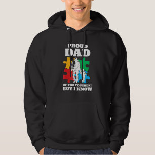 Autistic Awareness Month Mens Proud Autism Dad Son Hoodie