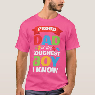 Autistic Awareness Month Mens Proud Autism Dad Son T-Shirt