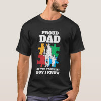 Autistic Awareness Month Mens Proud Autism Dad Son