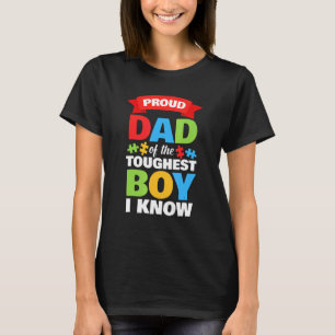 Autistic Awareness Month Mens Proud Autism Dad Son T-Shirt