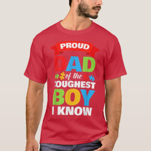 Autistic Awareness Month Mens Proud Autism Dad Son T-Shirt