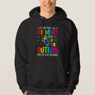 Autistic Boy Piece My Heart Has Autism He's My Bro Hoodie