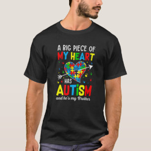 Autistic Boy Piece My Heart Has Autism He's My Bro T-Shirt
