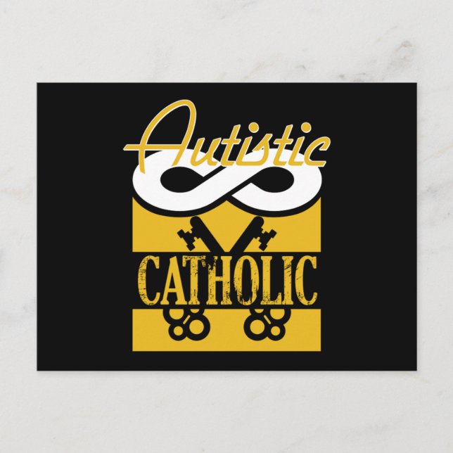 Autistic Catholic God Religion Prayer Autism Gift Postcard (Front)