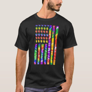 Autistic Child American Autism Awareness Mum Dad U T-Shirt