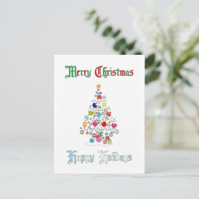 Autistic Christmas Postcard (Standing Front)