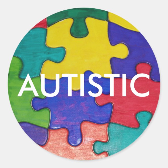 AUTISTIC CLASSIC ROUND STICKER (Front)