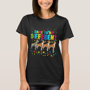Autistic Dare To Be Different Staffordshire Dog T-Shirt