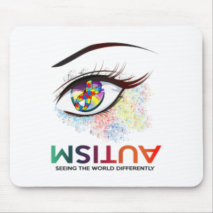 Autistic Eye Seeing The World Differently Autism A Mouse Mat