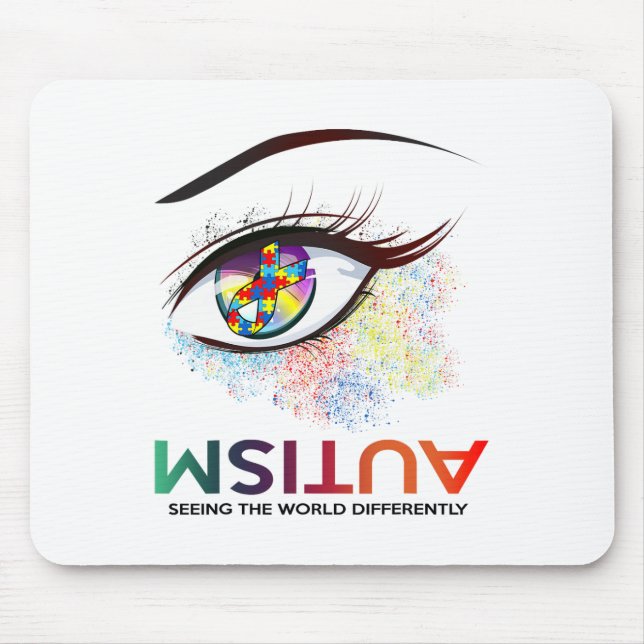 Autistic Eye Seeing The World Differently Autism A Mouse Mat (Front)