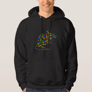 Autistic Gerbil Puzzle Animals Support Autism Awar Hoodie