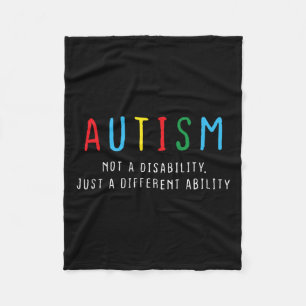 Autistic Gifts Kids Adult Different Ability Autism Fleece Blanket