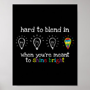 Autistic Gifts Kids Men Women Colourful Autism Awa Poster