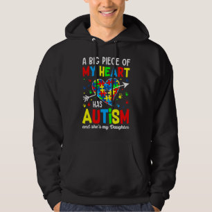 Autistic Girl Piece My Heart Has Autism She S My D Hoodie
