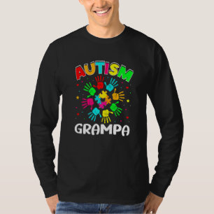 Autistic Grampa Puzzle Support Family Autism Aware T-Shirt