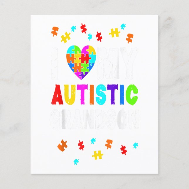Autistic Grandson Autism Awareness Autistic Gift Flyer (Front)