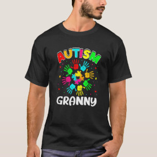 Autistic Granny Puzzle Support Family Autism Aware T-Shirt