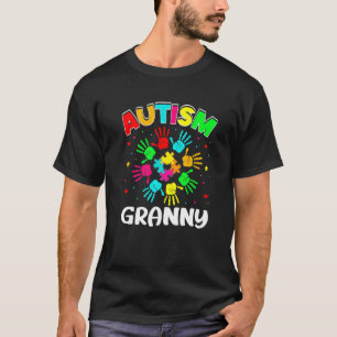 Autistic Granny Puzzle Support Family Autism Aware T-Shirt