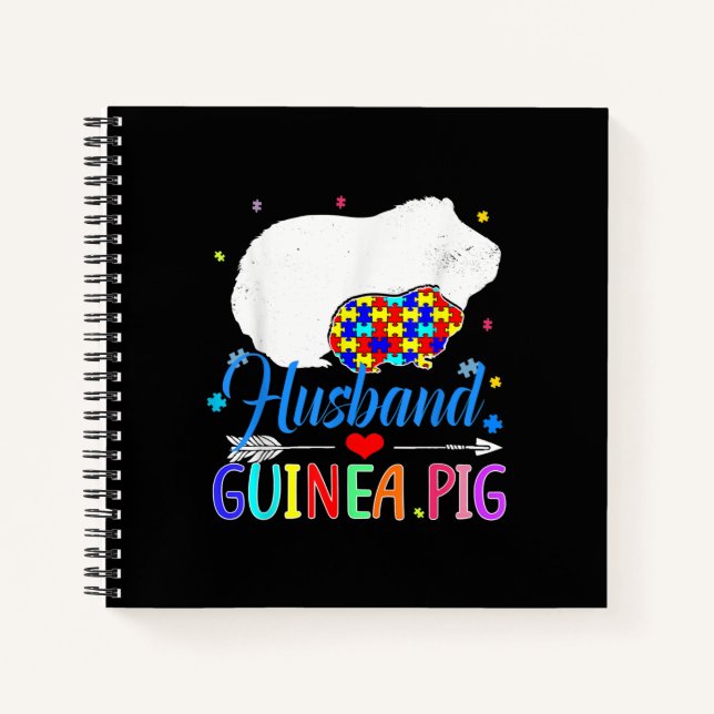 Autistic | Guinea Pig Husband Puzzle Piece Notebook (Front)