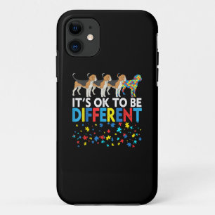 Autistic   It's Ok To Be Different Cute Beagle Dog iPhone 11 Case