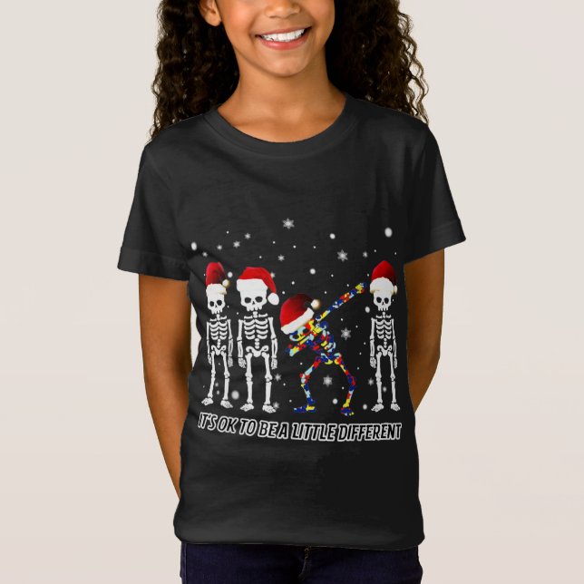 Autistic | It's Ok To Be Different Dabbing Dance T-Shirt (Front)