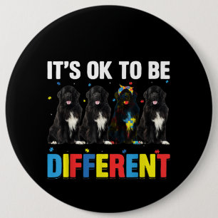 Autistic It's Ok To Be Different Newfoundland Mum 6 Cm Round Badge