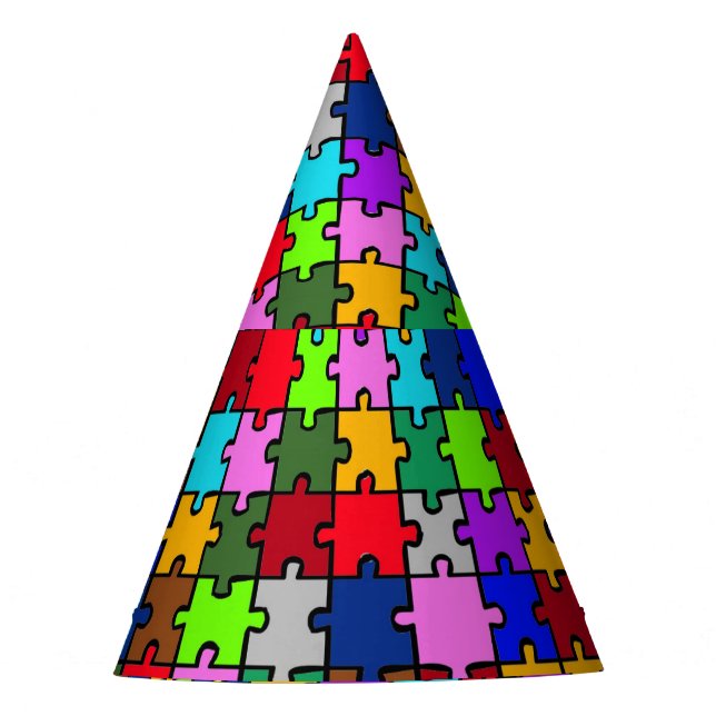 Autistic Jigsaw Party Hat (Front)