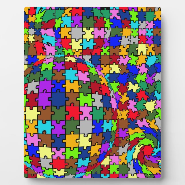 Autistic Jigsaw Warp Plaque (Front)
